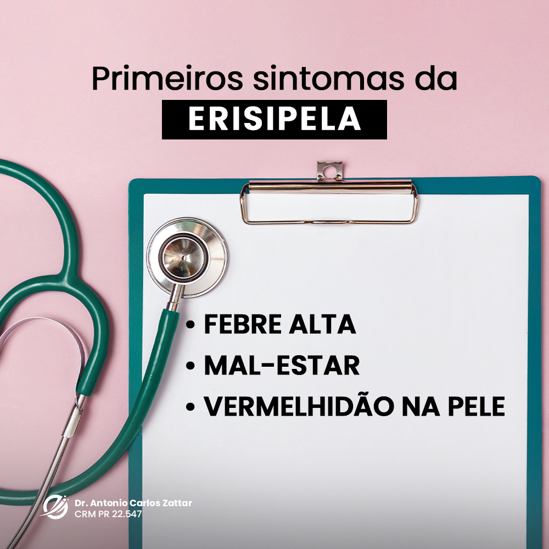 Primeiros sintomas da erisipela 